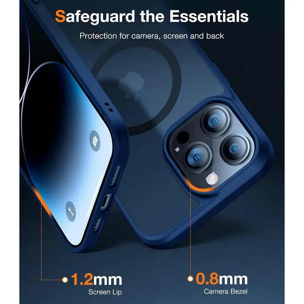 TORRAS iPhone 13 Pro Max Case MagSafe Military Grade Drop Magnetic Blue